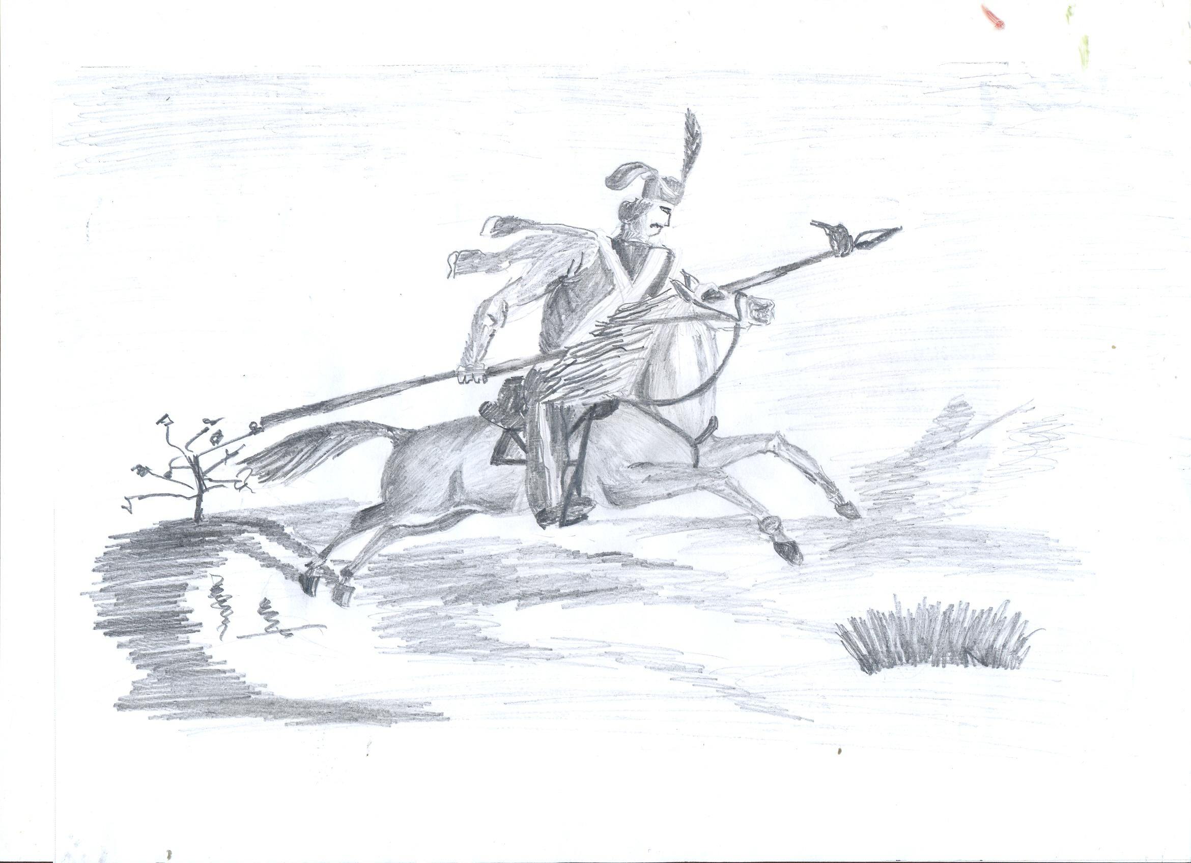 Картинки казак на коне с шашкой