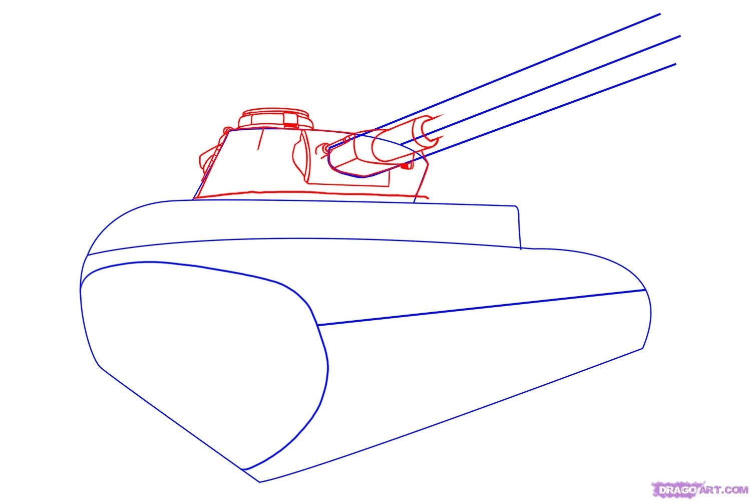 как нарисовать военный танк из гта 5 фото 105