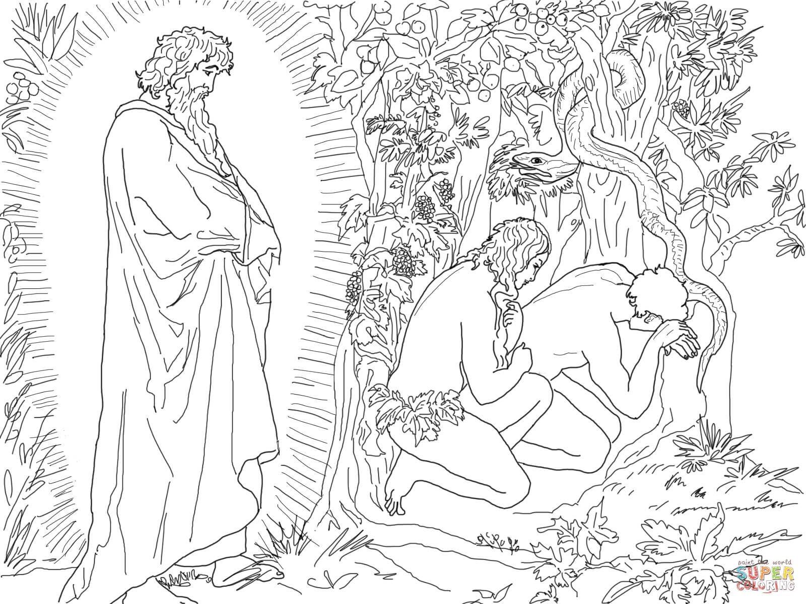 Рисунки творения. Раскраска Бог адам ева. Раскраска адам и ева грехопадение. Раскраска адам и ева в Эдемском саду. Изгнание Адама и Евы для детей.