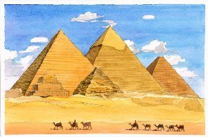 Рисунки в пирамидах