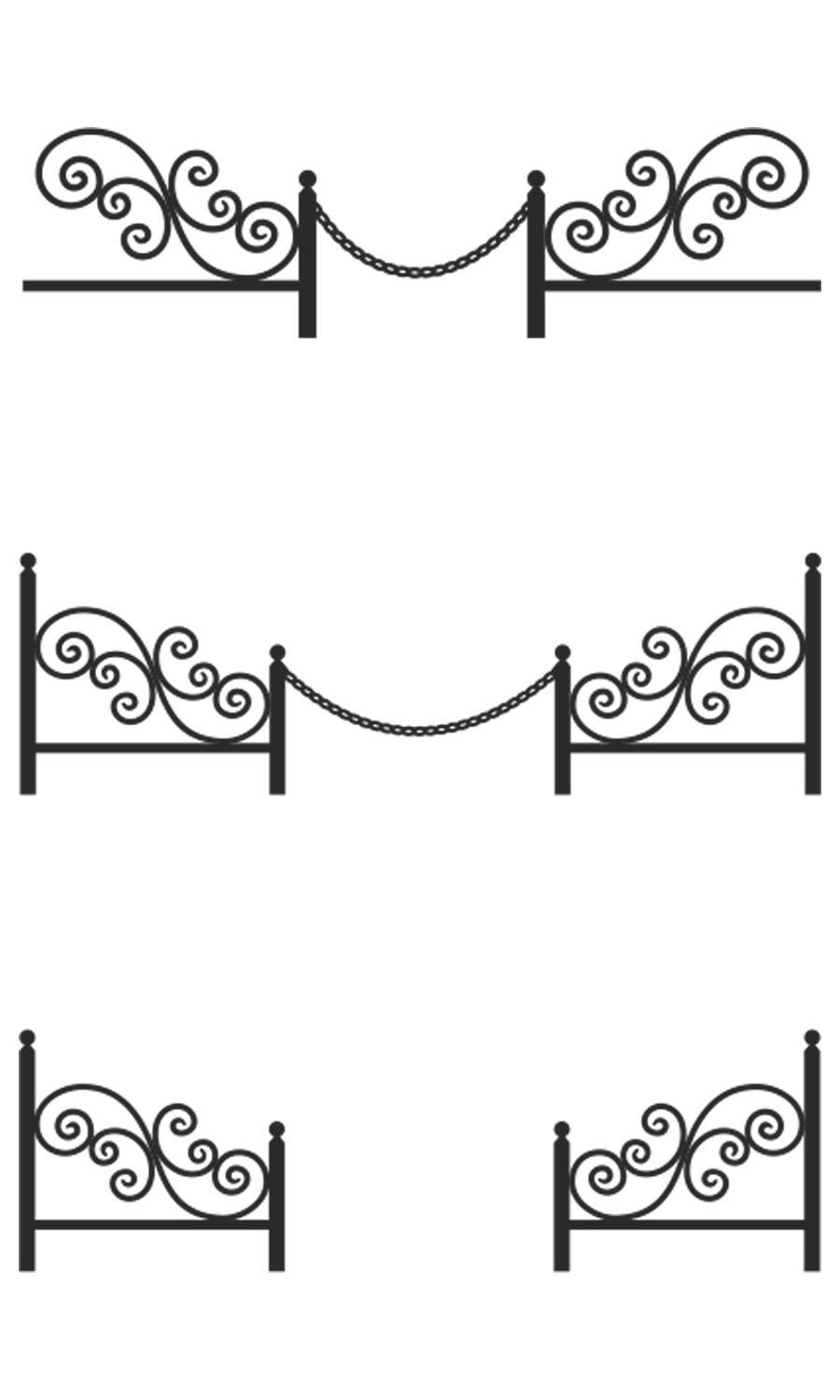 Эскизы оградок холодной ковки