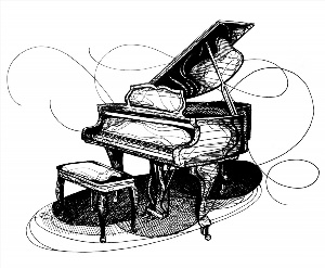 Пианино для срисовки
