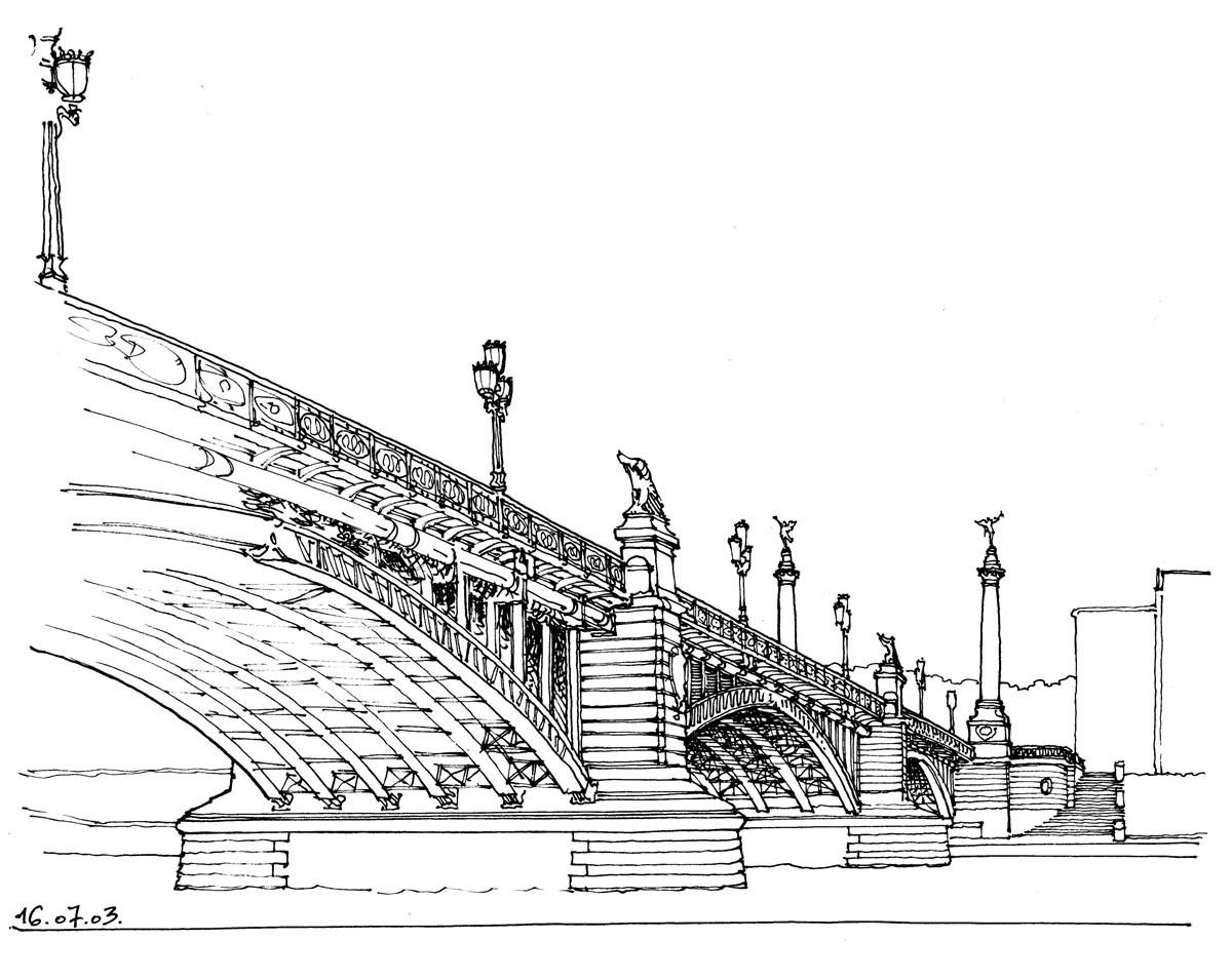 Как нарисовать мост в санкт петербурге