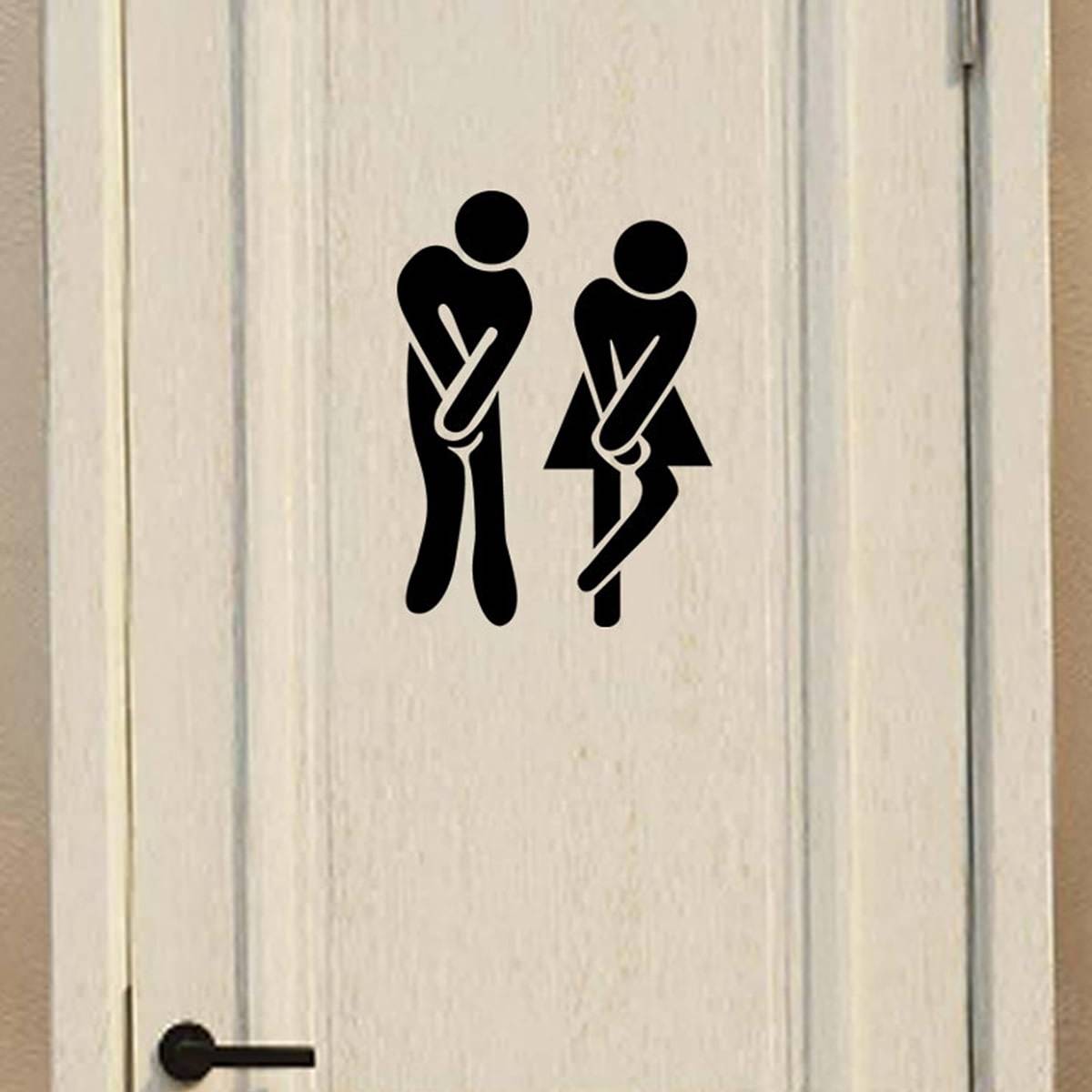 украсить дверь в туалете