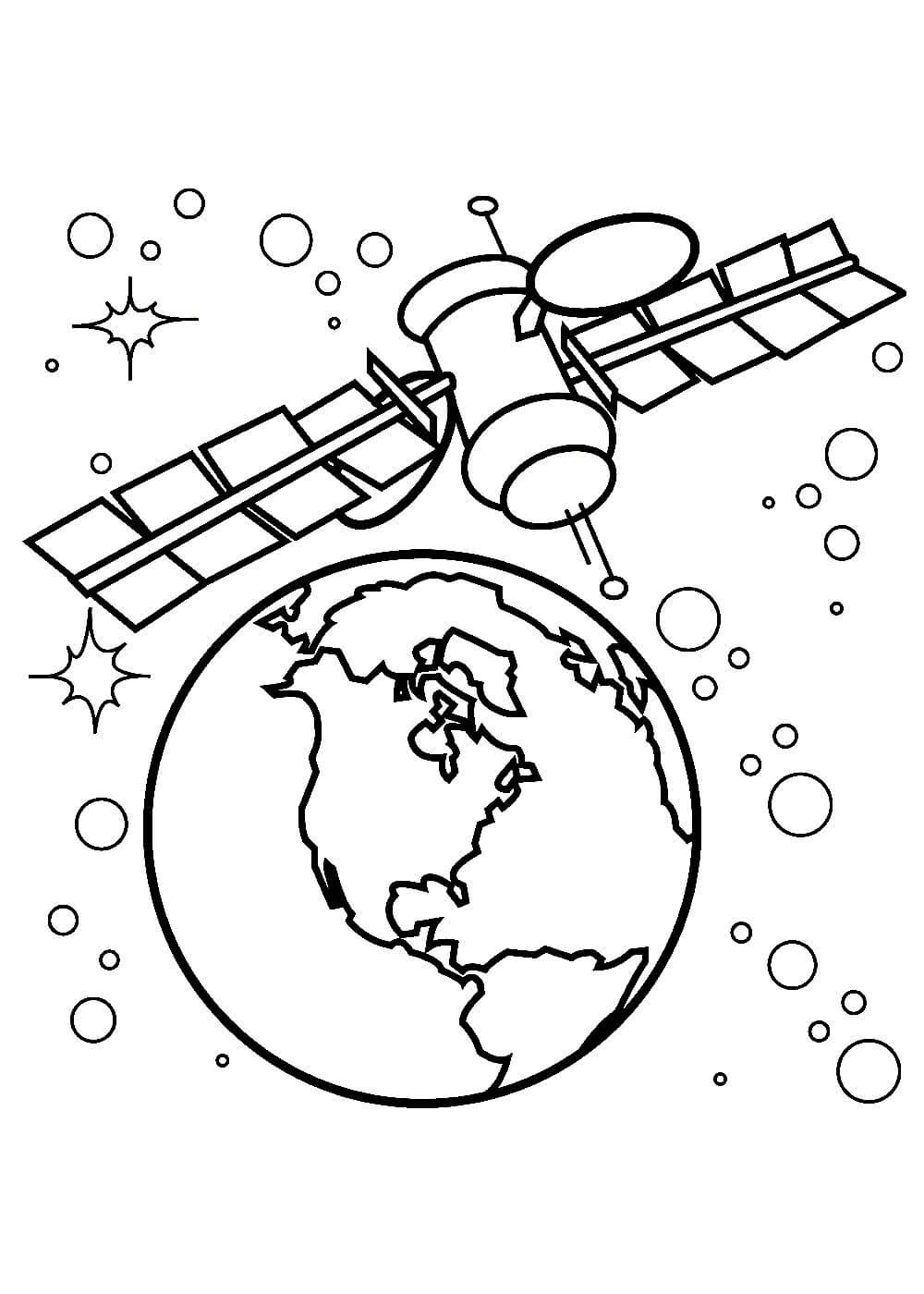 Рисунок на день космонавтики черно белый