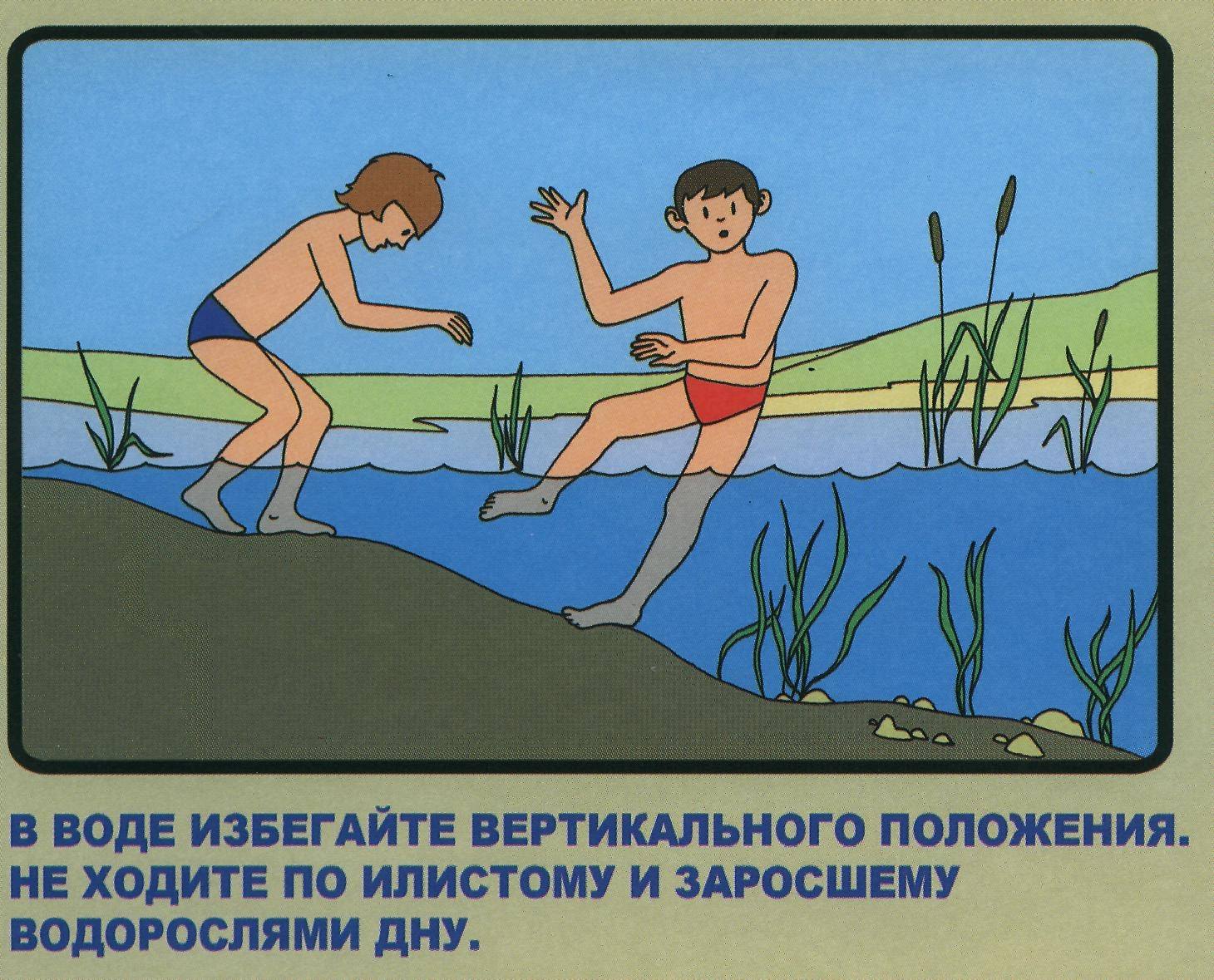 Рисунок безопасность в воде