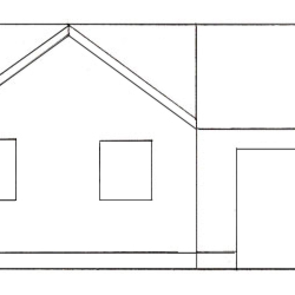 Чертеж дома рисунок легкий