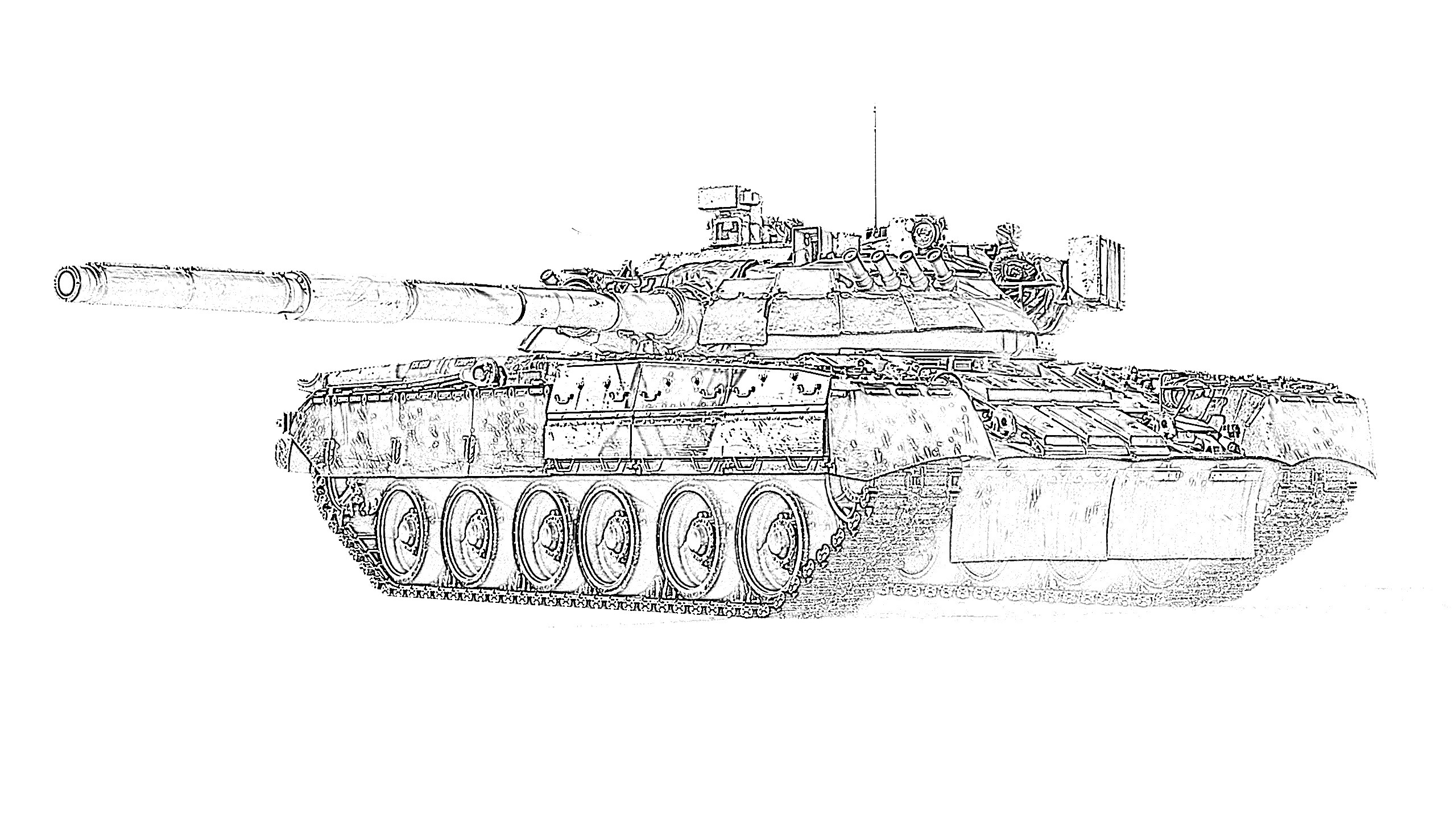 Нарисовать танк т 72