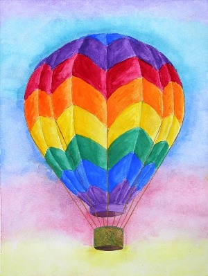 Воздушные шарики цветными карандашами