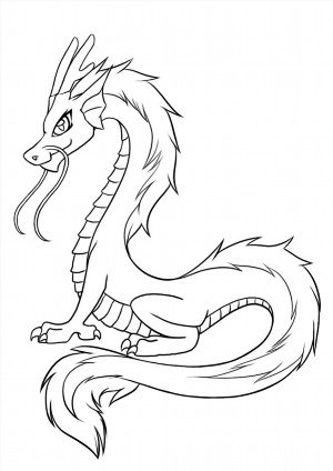 Китайский дракон рисунок легкий