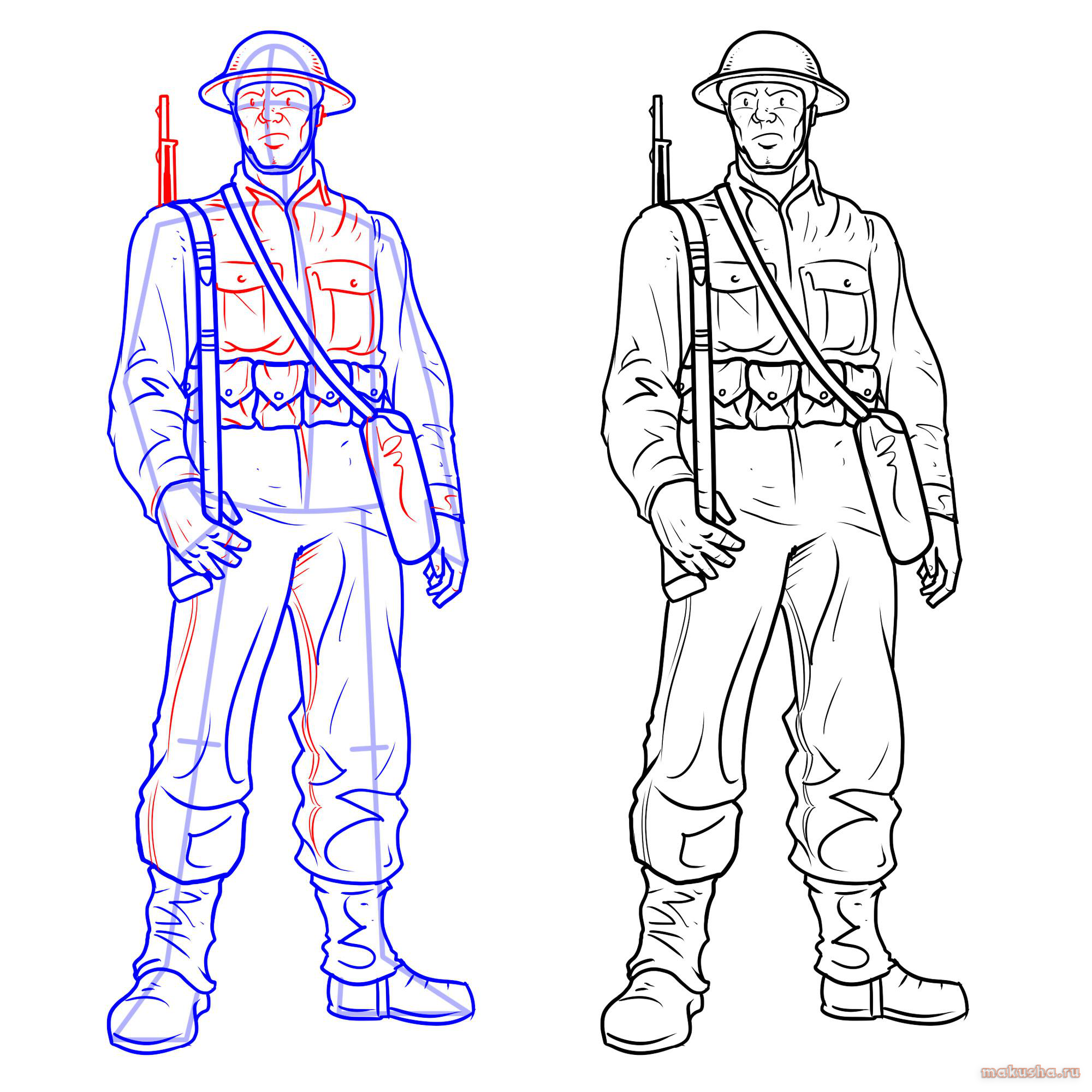 Солдат рисунок легко. Солдат рисунок карандашом. Солдат рисунок для срисовки. Картинки солдата для срисовки. Рисунок солдата карандашом для детей.