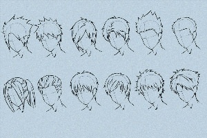 Как нарисовать волосы аниме мальчику