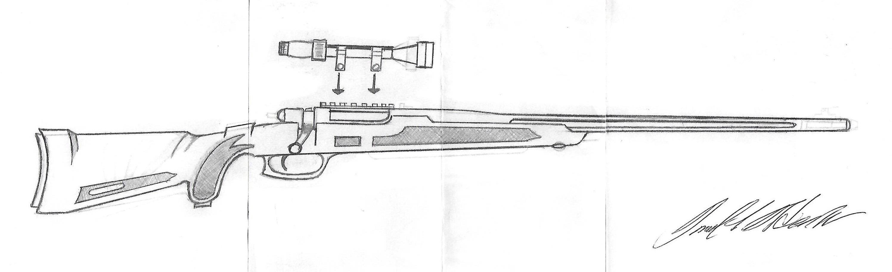 чертеж awp снайперской винтовки для дерева фото 94