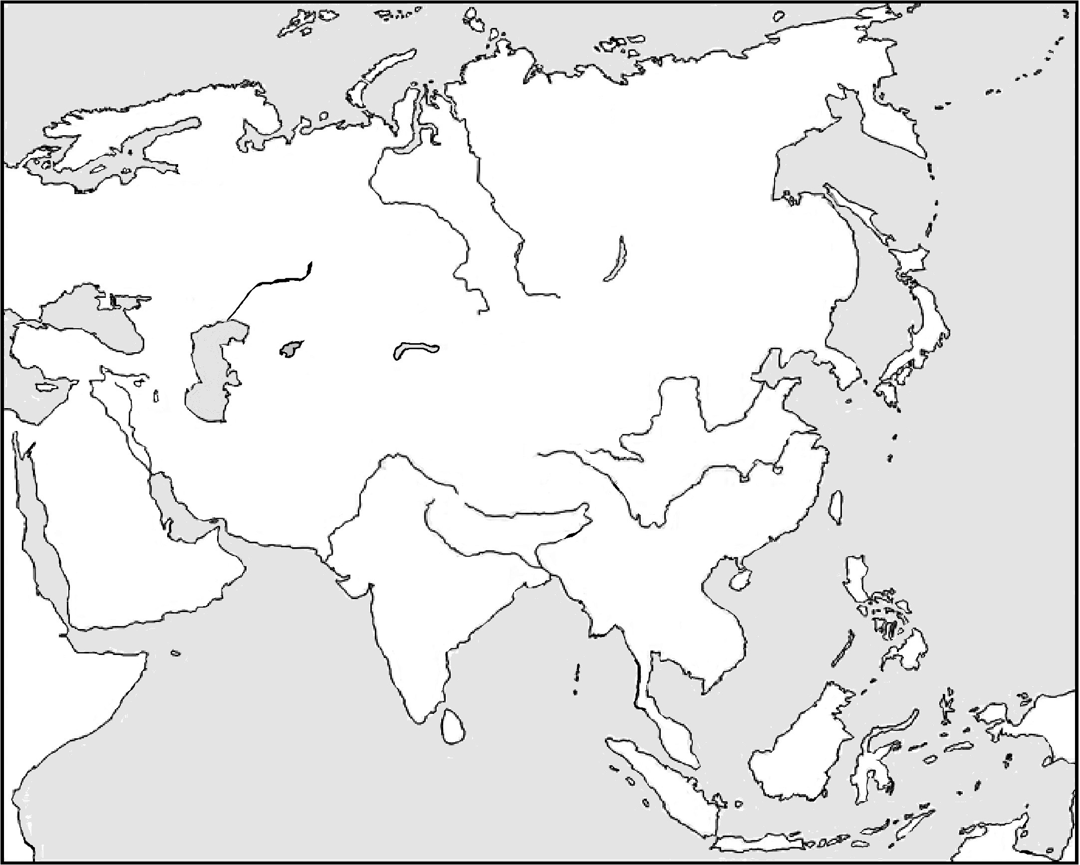 Слепая карта евразии