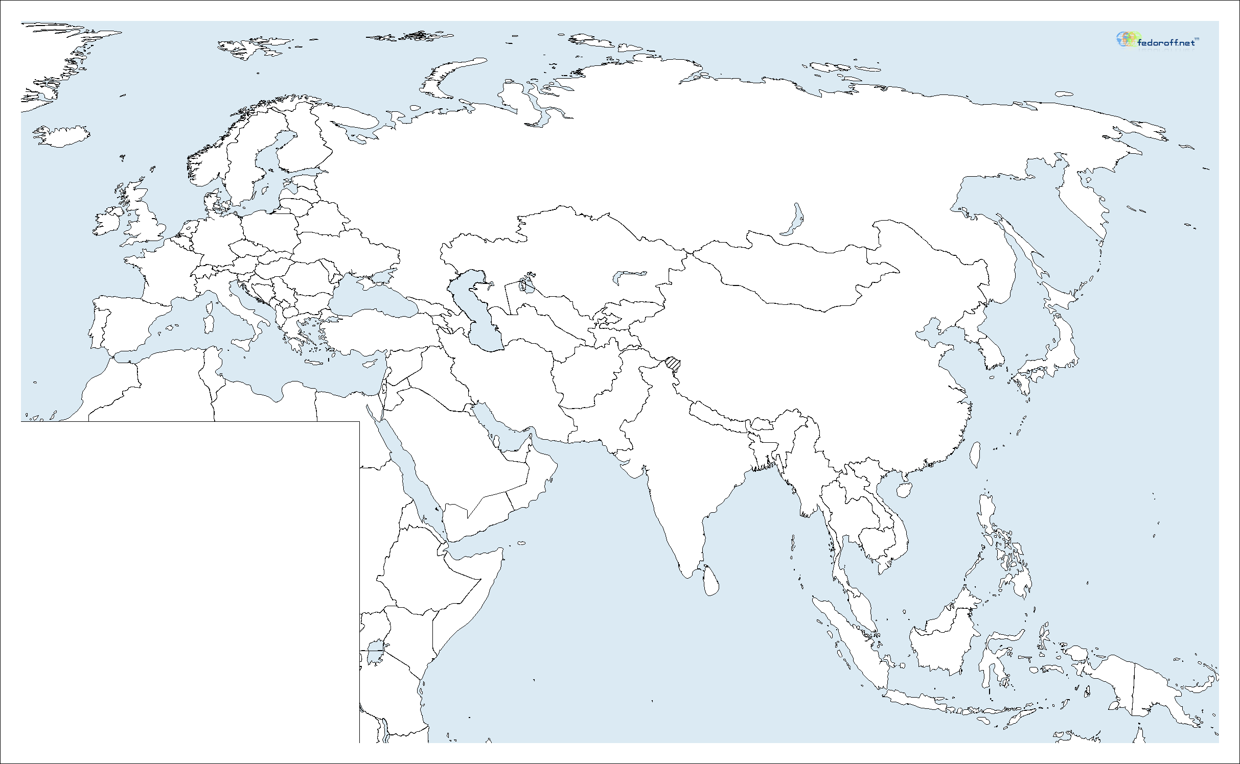 Евразия политическая карта раскраска