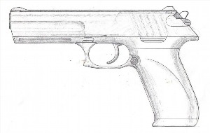 Пистолет Макарова для срисовки
