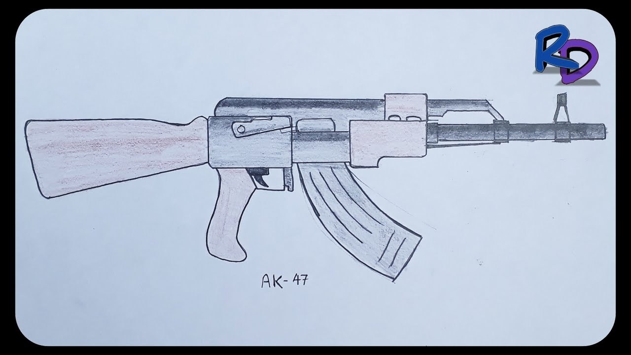 Рисунок ак 47. АК 47 карандашом. Автомат Калашникова для рисования. Срисовать автомат. Автомат Калашникова для срисовки.