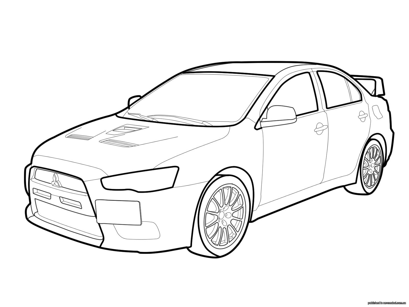 Mitsubishi lancer нарисовать