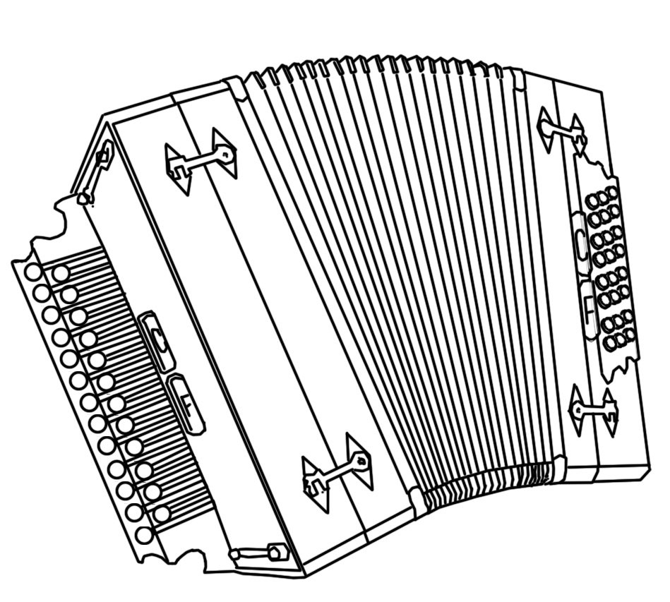 Как легко нарисовать аккордеон