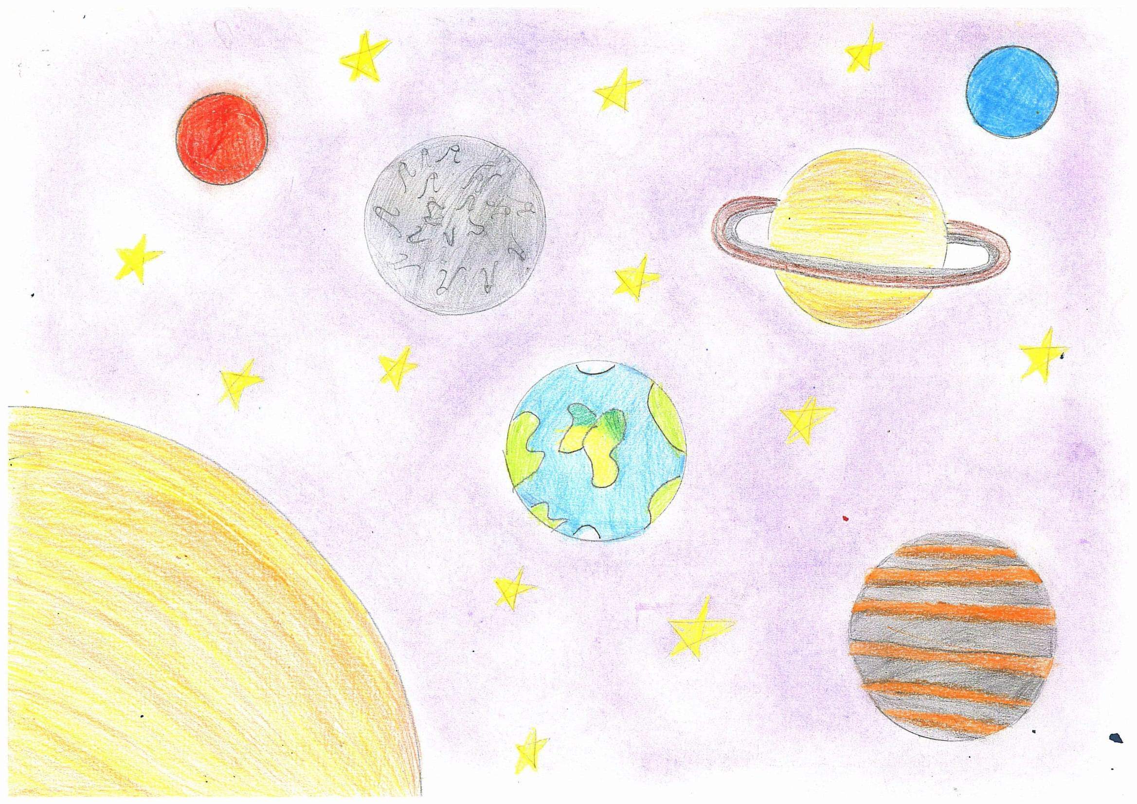 Рисуем космос карандашами. Рисунок на тему космос. Космос рисунок для детей. Рисунок космоса карандашом для срисовки. Космос рисунок карандашом.