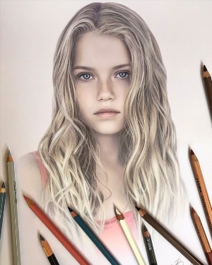 Реалистичные портреты цветными карандашами уроки