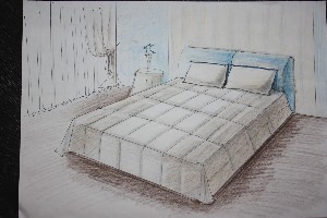 Кровать для срисовки