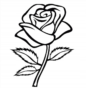 Рисунок розы маленький для срисовки