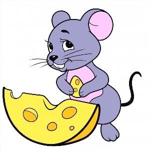 Мышь с сыром рисунок