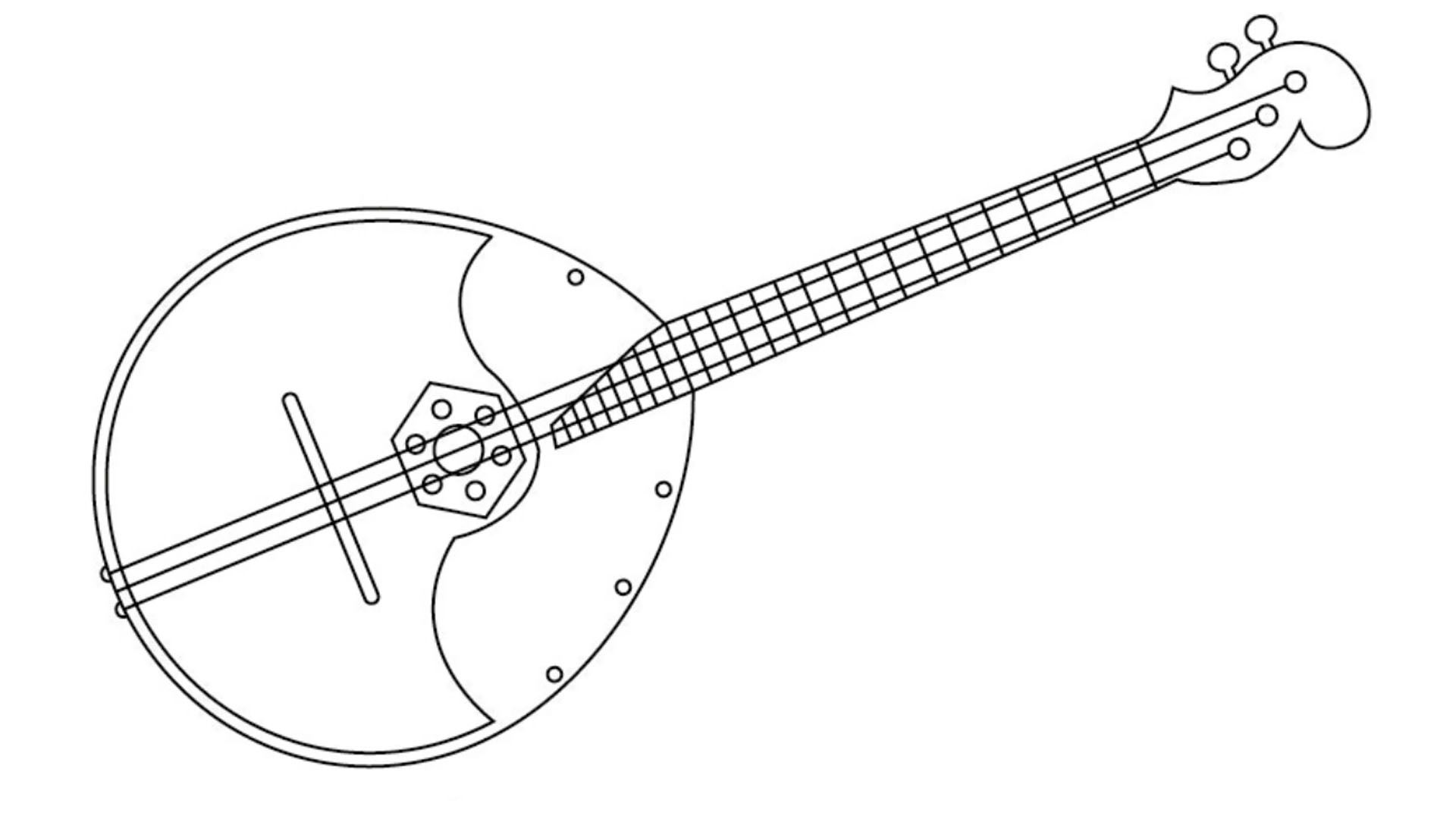 Русско народный музыкальный инструмент нарисовать