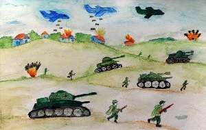Рисунки на военную тему для детей