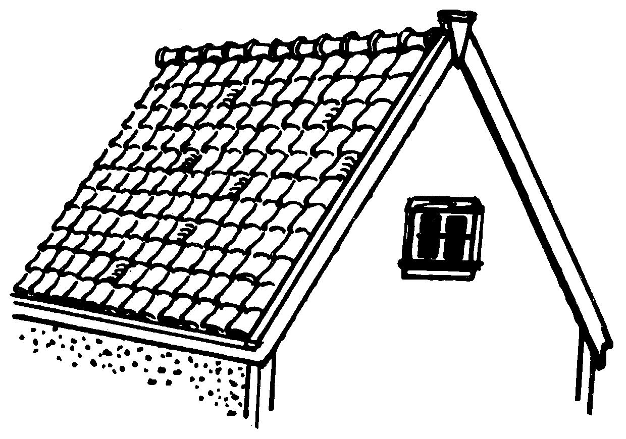 Черепичная крыша рисунок