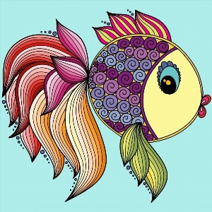 Нарисованные рыбы