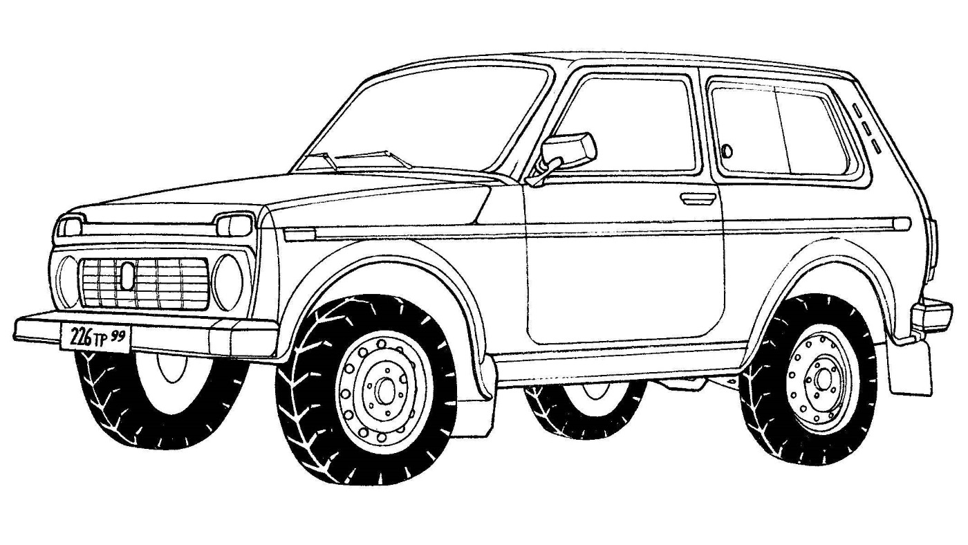 Рисунок джипа карандашом