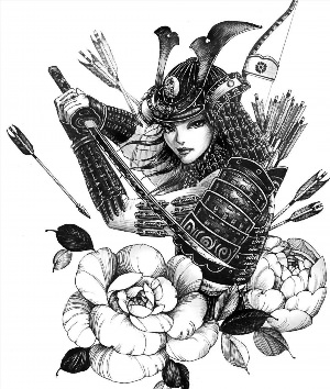 Эскиз самурай