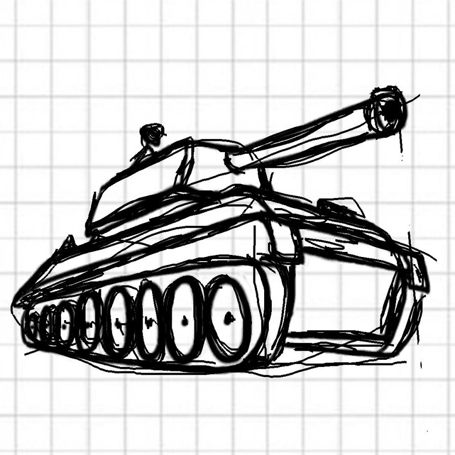как нарисовать военный танк из гта 5 фото 52