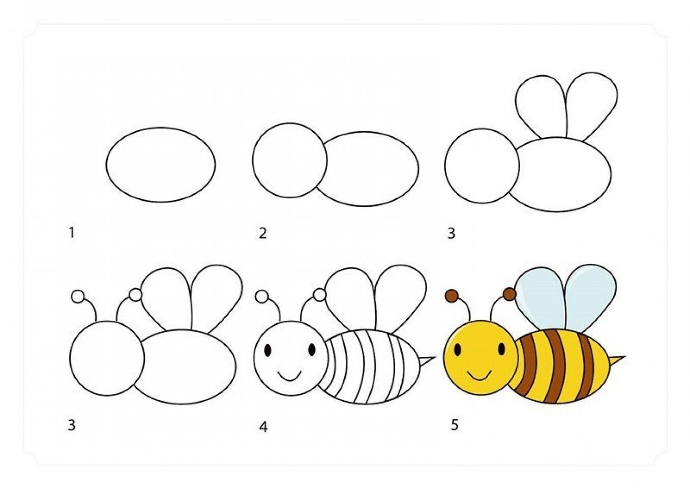 Как просто нарисовать пчелу