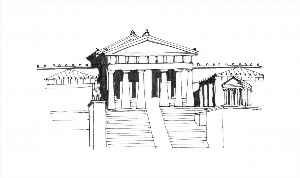 Афинский акрополь рисунок