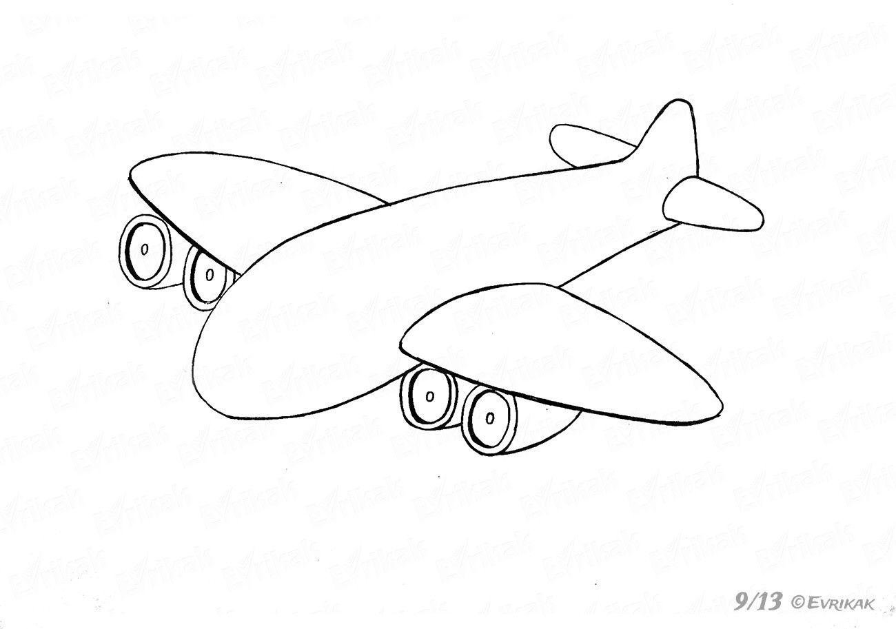 Как рисовать самолет для детей 5 лет