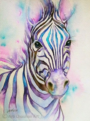 Нарисованная зебра