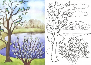 Рисунки весны карандашом для начинающих
