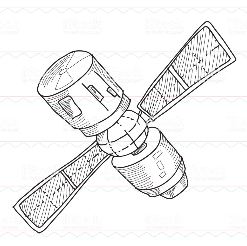 Как нарисовать спутник земли