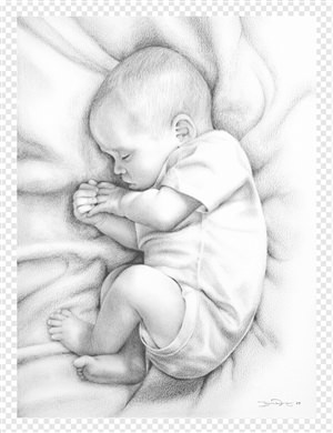 Нарисованный младенец