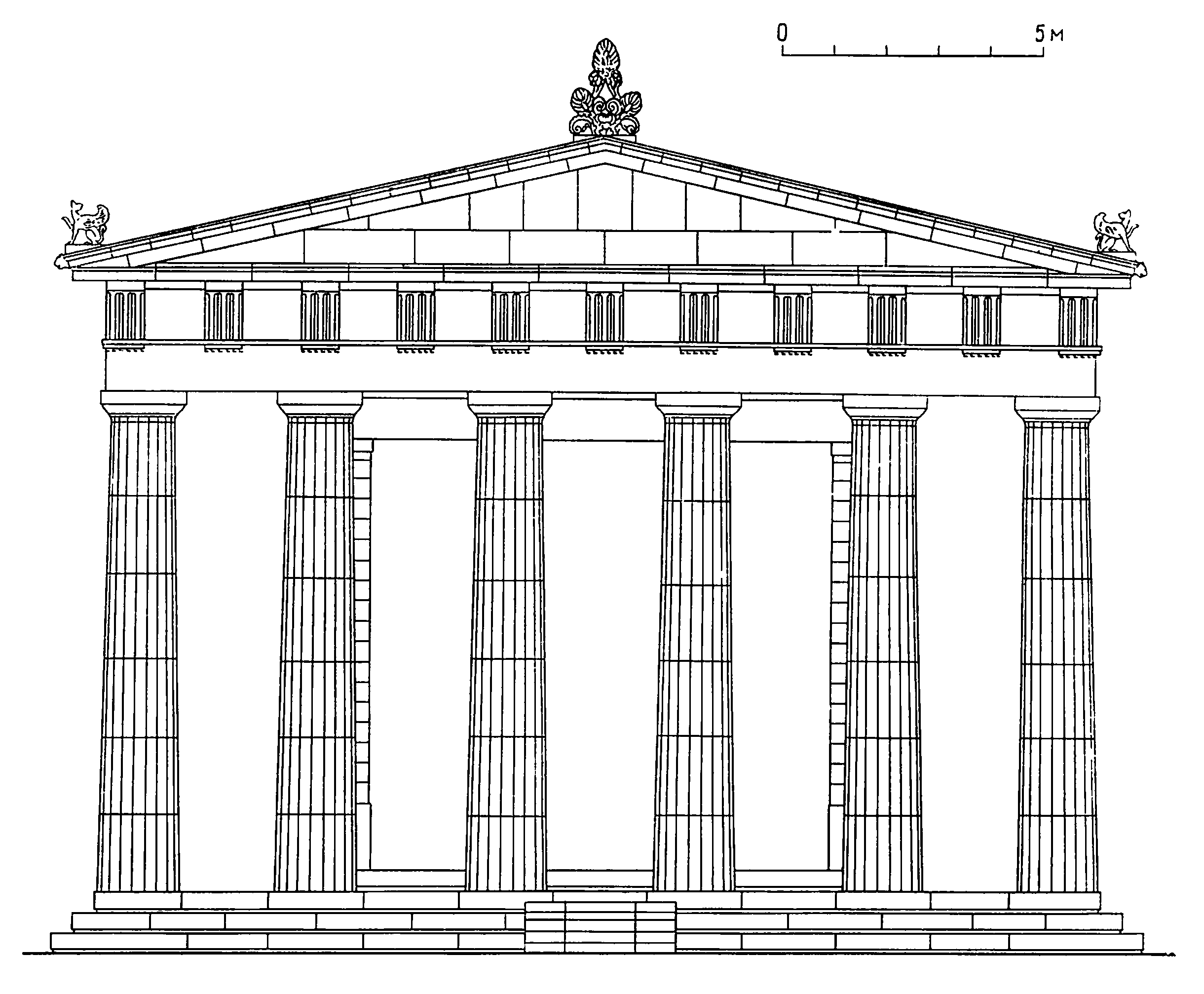 Парфенон в афинах рисунок