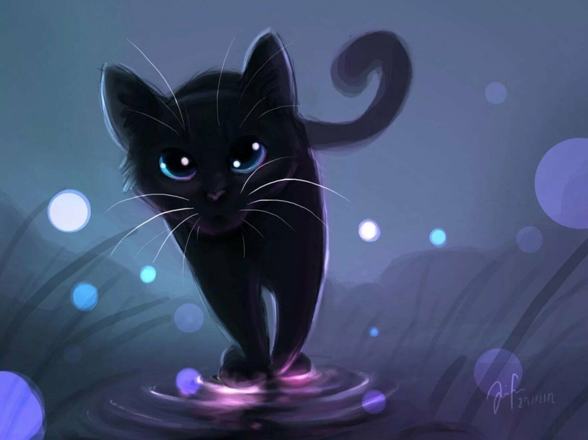 Аватарки кошки. Литовский художник Rihards Donskis (apofiss). Чёрный кот арт. Мультяшные коты.