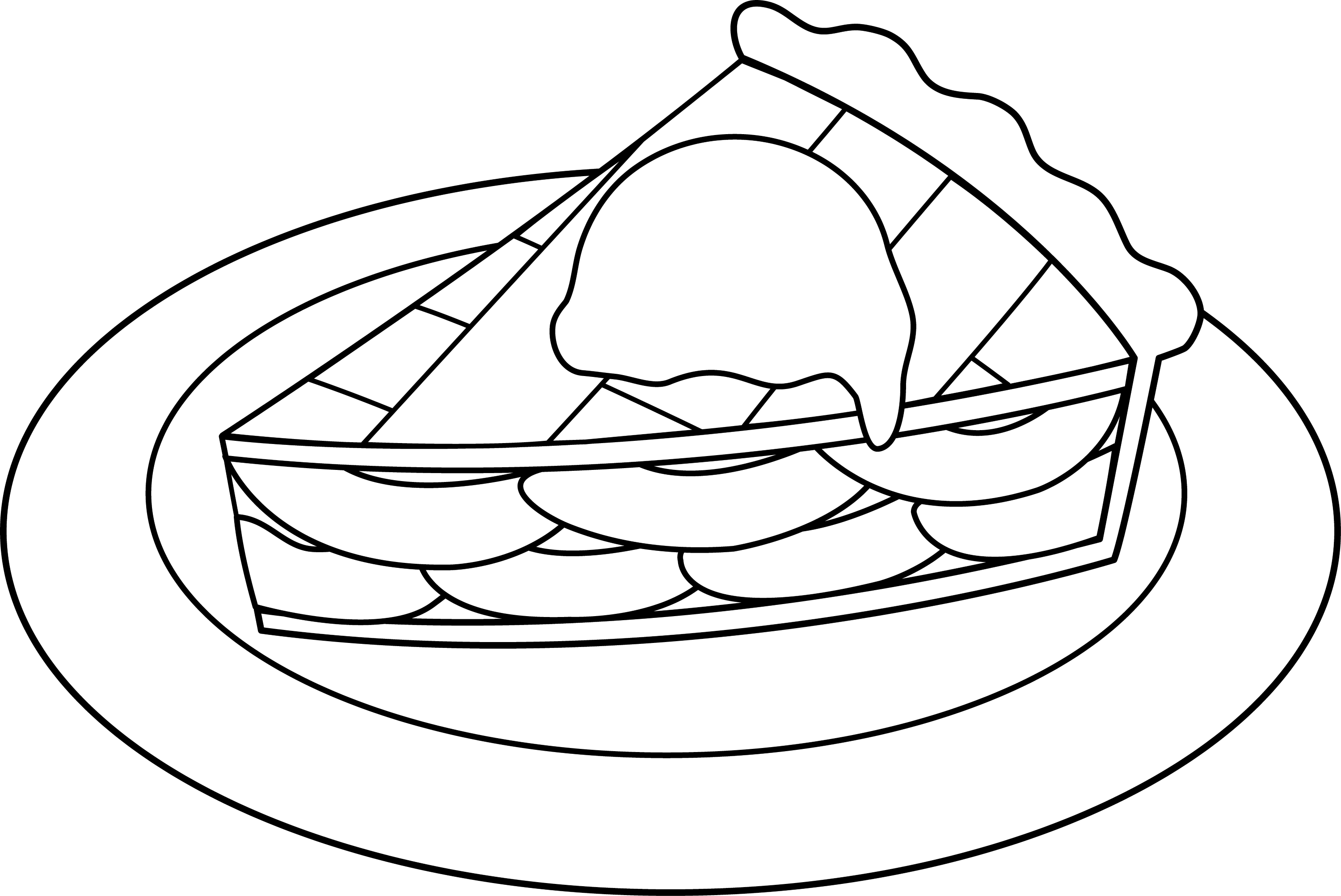 Картинка черно белая пирог