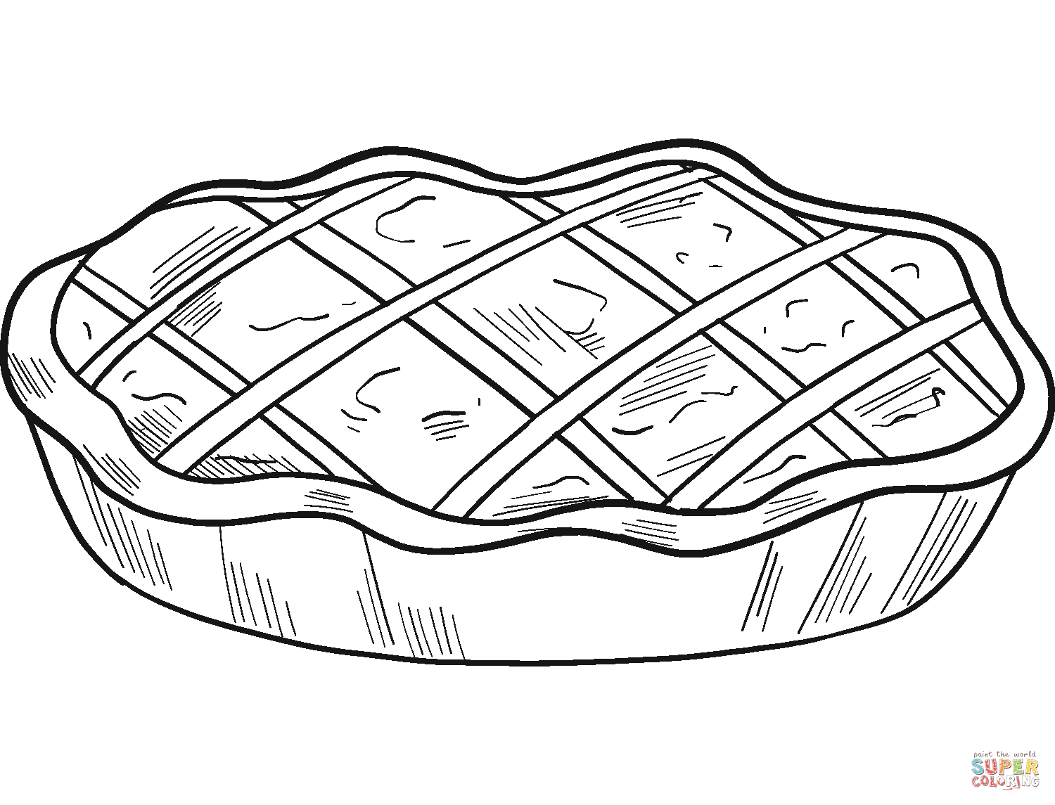 Пирог рисунок карандашом