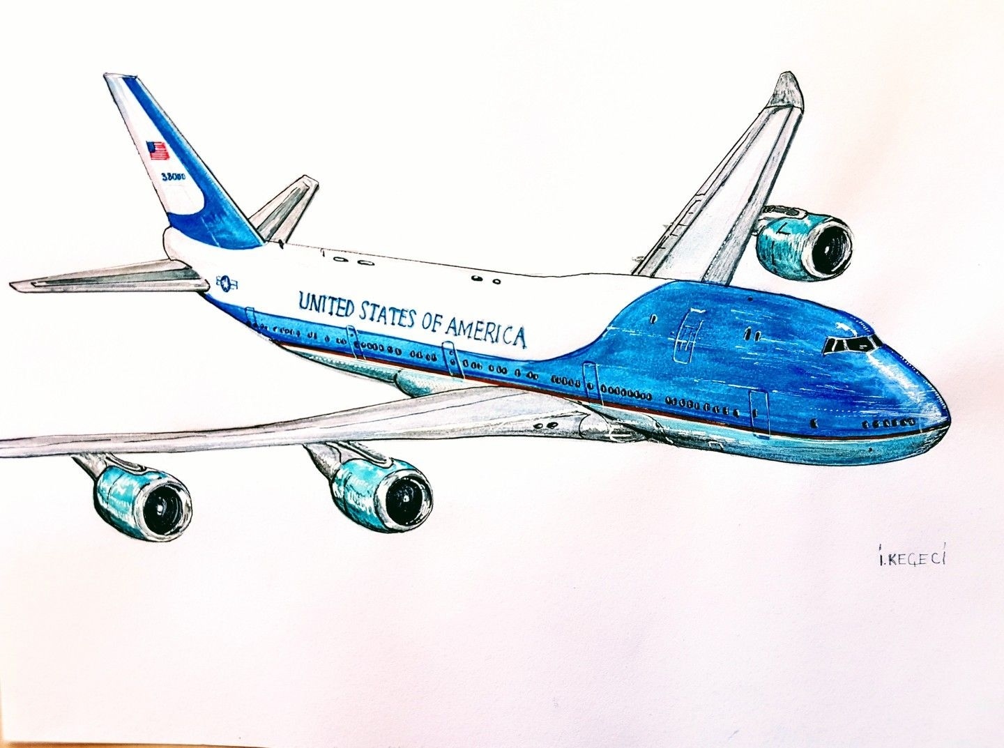 Как нарисовать самолет боинг 747