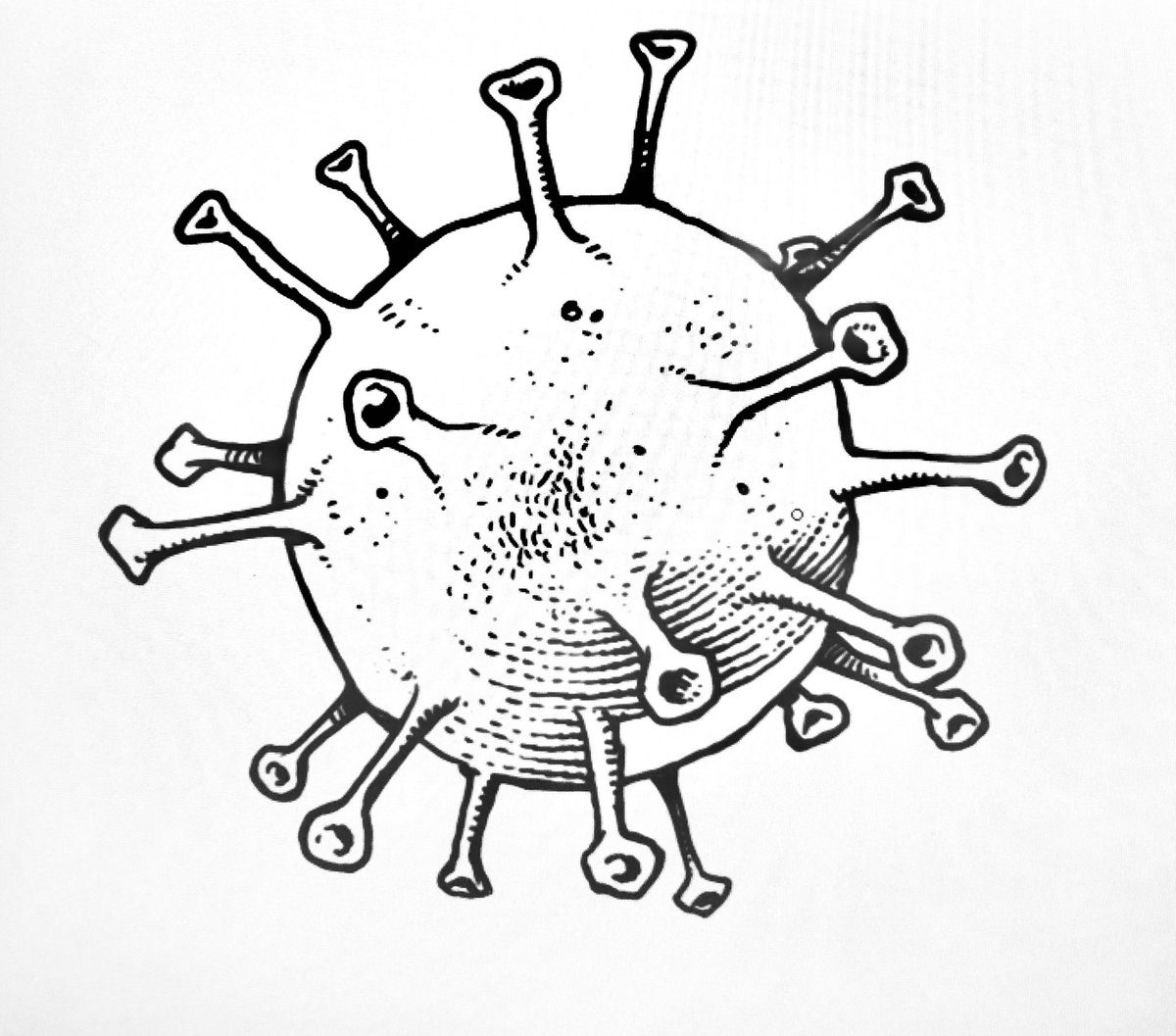 Вирус ковид рисунок