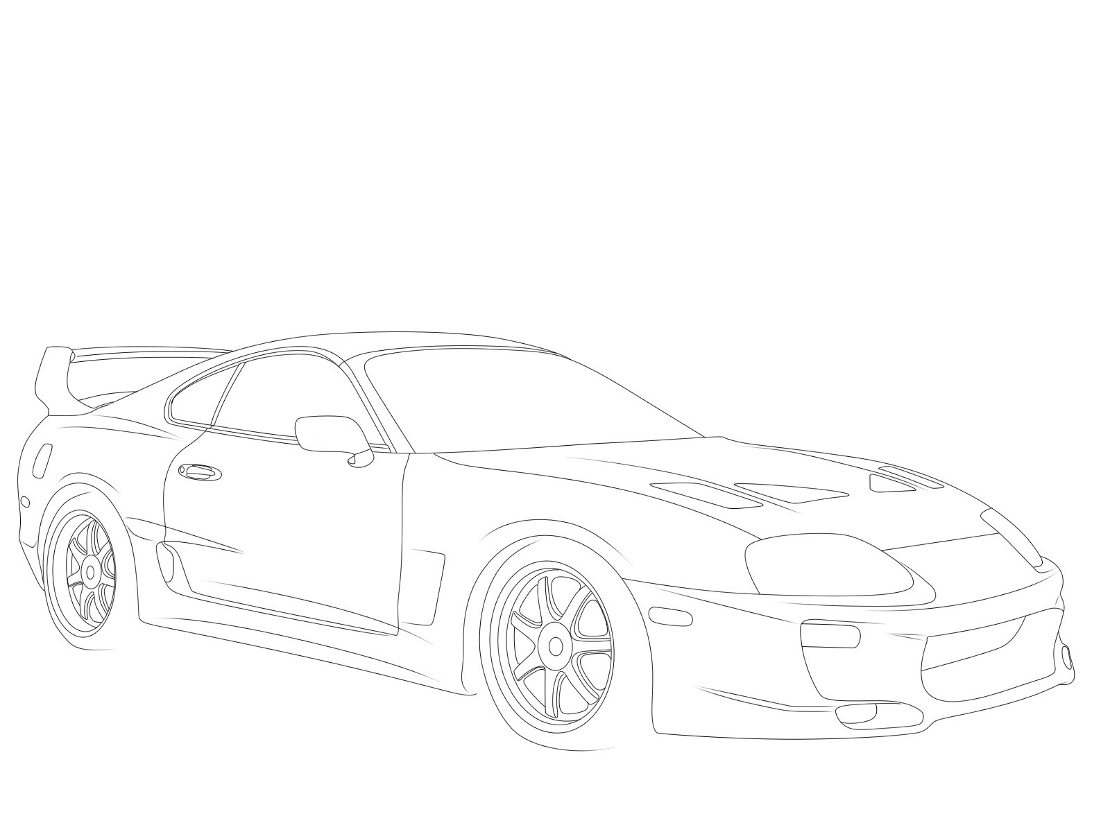 Рисовать toyota supra