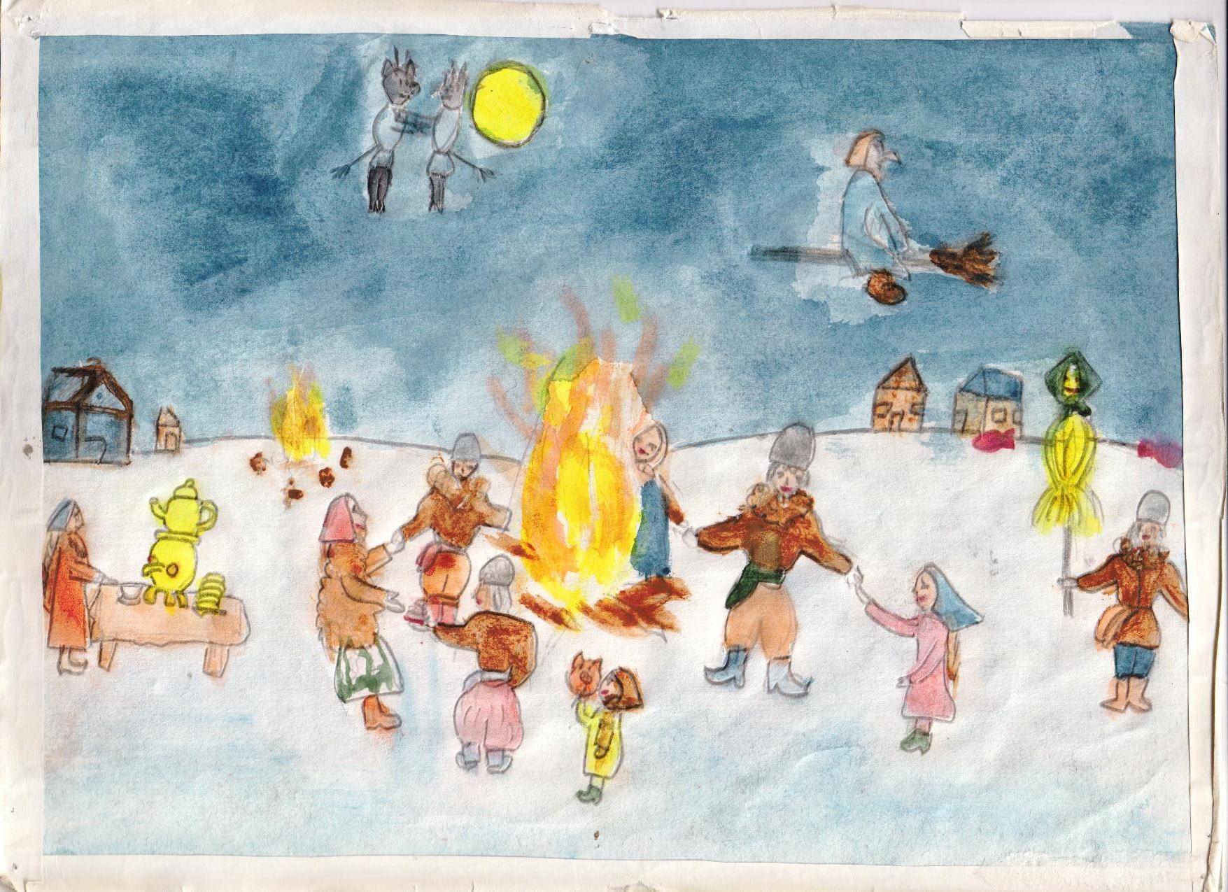 Рисунок сжигания масленицы. Масленица рисунок. Масленица рисунок для детей. Народные праздники рисунки. Детские рисунки на тему Масленица.